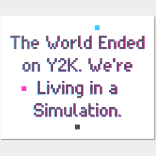 y2k, y2k aesthetic, cyber y2k, y2k designs, simulation theory Posters and Art